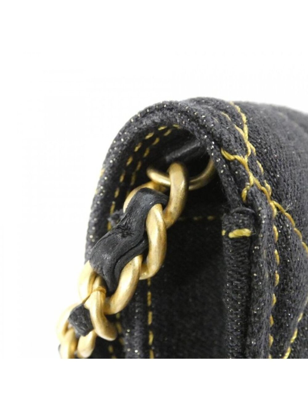 Chanel Chain Clutch Denim Black Mat - Picture 7 of 10